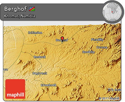Physical 3D Map of Berghof