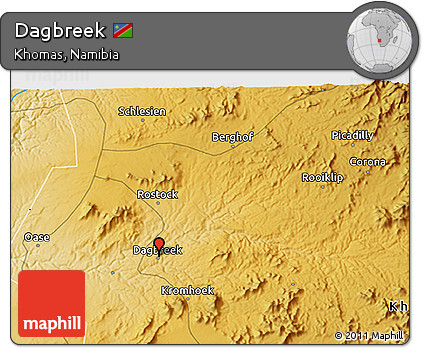 Physical 3D Map of Dagbreek