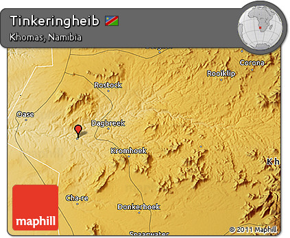 Physical 3D Map of Tinkeringheib