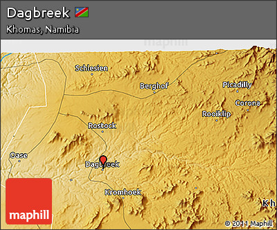 Physical 3D Map of Dagbreek