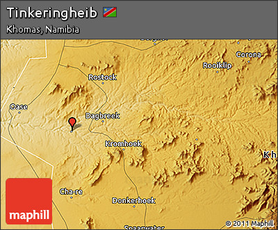 Physical 3D Map of Tinkeringheib