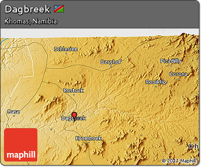 Physical 3D Map of Dagbreek