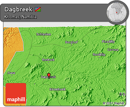 Political 3D Map of Dagbreek