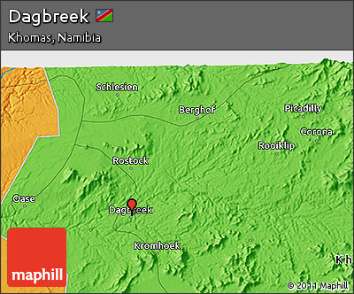 Political 3D Map of Dagbreek