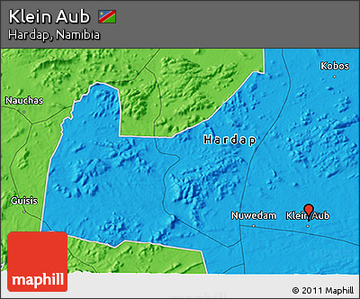 Political 3D Map of Klein Aub