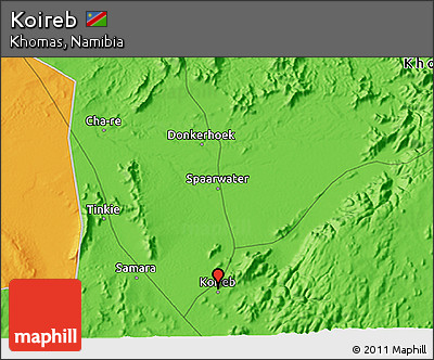 Political 3D Map of Koireb