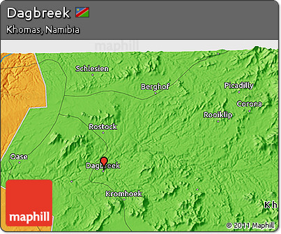 Political 3D Map of Dagbreek