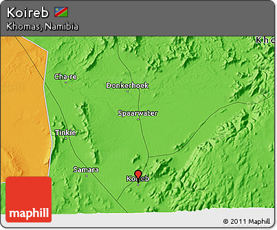 Political 3D Map of Koireb