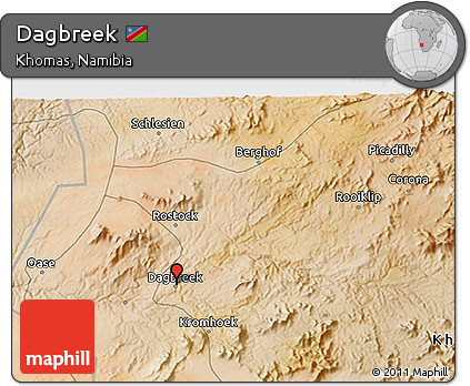 Satellite 3D Map of Dagbreek