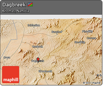 Satellite 3D Map of Dagbreek