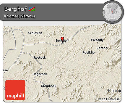 Shaded Relief 3D Map of Berghof