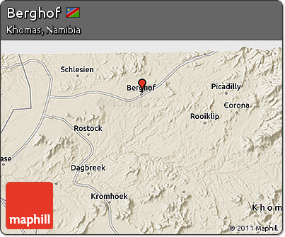 Shaded Relief 3D Map of Berghof