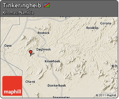 Shaded Relief 3D Map of Tinkeringheib