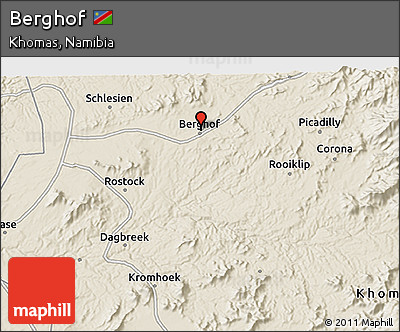 Shaded Relief 3D Map of Berghof