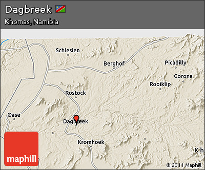 Shaded Relief 3D Map of Dagbreek