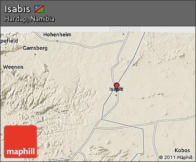 Shaded Relief 3D Map of Isabis