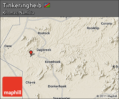 Shaded Relief 3D Map of Tinkeringheib
