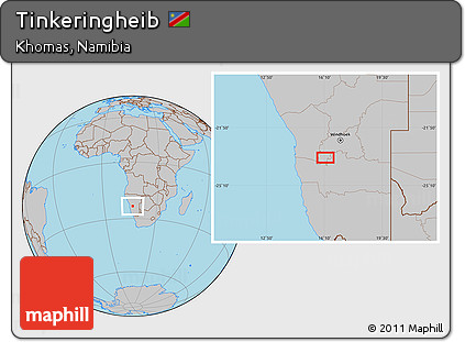 Gray Location Map of Tinkeringheib