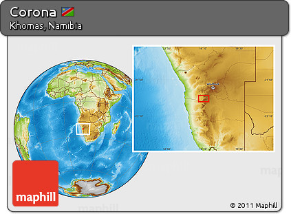 Physical Location Map of Corona