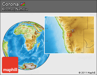 Physical Location Map of Corona