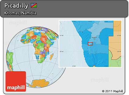 Political Location Map of Picadilly