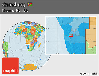 Political Location Map of Gamsberg