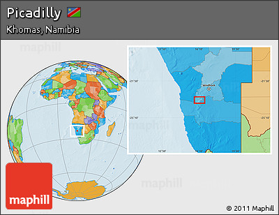 Political Location Map of Picadilly