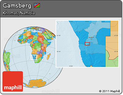 Political Location Map of Gamsberg