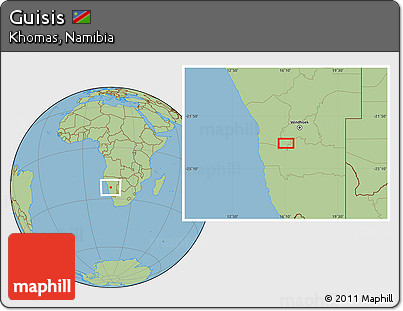 Savanna Style Location Map of Guisis