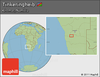 Savanna Style Location Map of Tinkeringheib