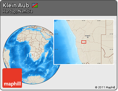 Shaded Relief Location Map of Klein Aub