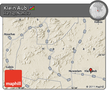 Shaded Relief Map of Klein Aub