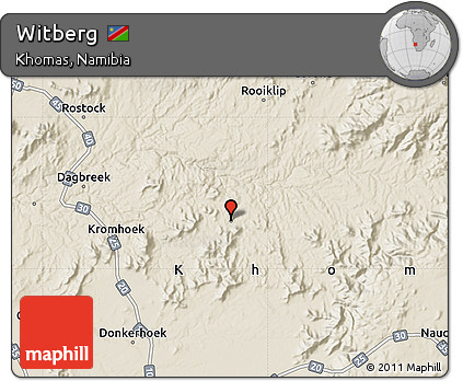Shaded Relief Map of Witberg