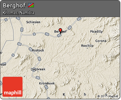 Shaded Relief Map of Berghof