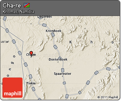 Shaded Relief Map of Cha-re