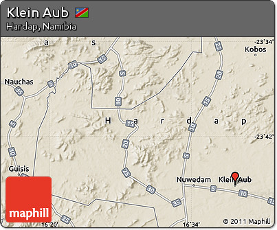 Shaded Relief Map of Klein Aub