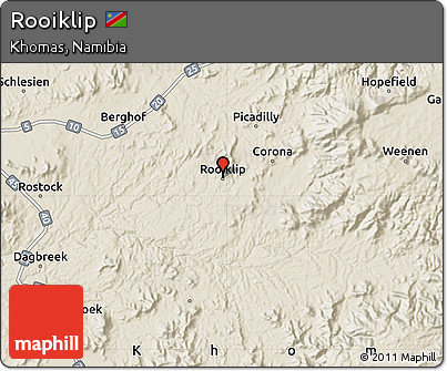 Shaded Relief Map of Rooiklip