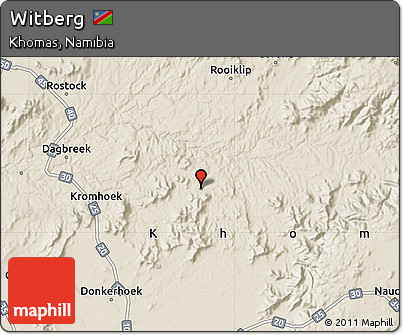Shaded Relief Map of Witberg