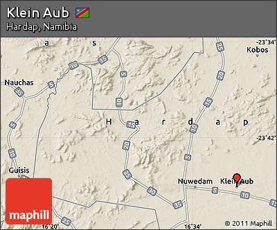 Shaded Relief Map of Klein Aub
