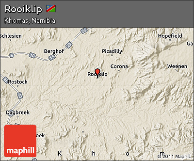Shaded Relief Map of Rooiklip