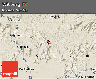 Shaded Relief Map of Witberg