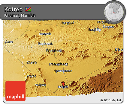 Physical Panoramic Map of Koireb