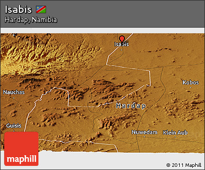 Physical Panoramic Map of Isabis