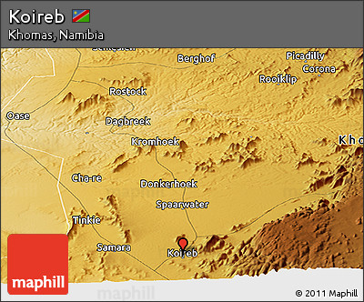 Physical Panoramic Map of Koireb
