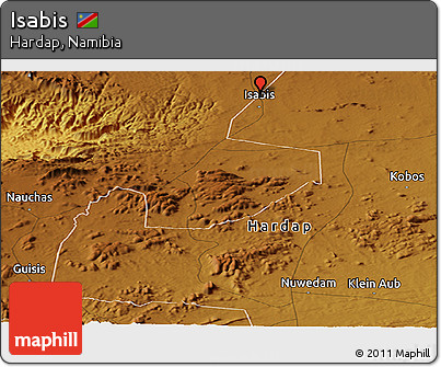 Physical Panoramic Map of Isabis