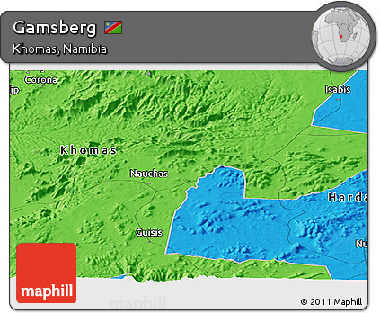 Political Panoramic Map of Gamsberg
