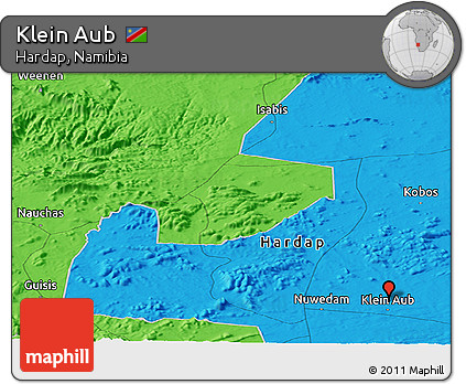 Political Panoramic Map of Klein Aub