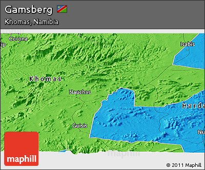 Political Panoramic Map of Gamsberg