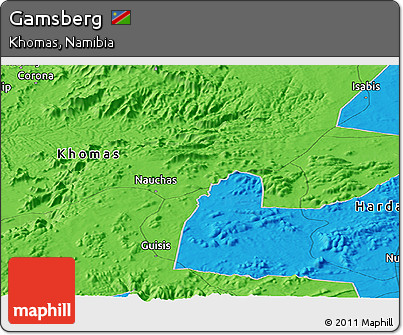 Political Panoramic Map of Gamsberg