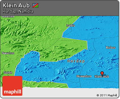 Political Panoramic Map of Klein Aub